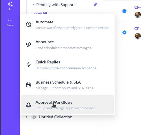Go to Approval Workflows
