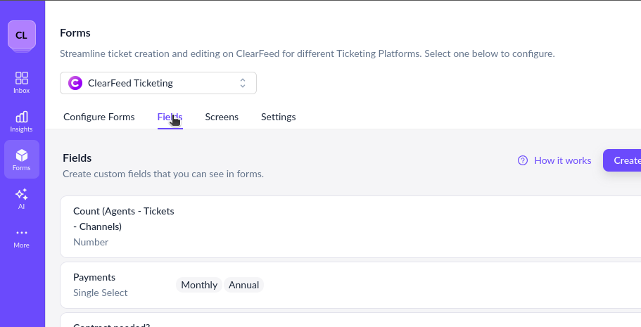 Navigate to Ticket Fields